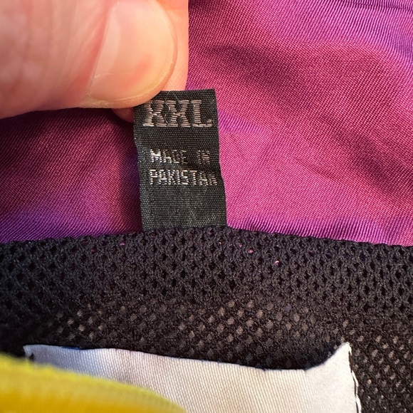 Icon. Tiger SET 2XL Colorblock 90s Style Track Jacket & Shorts Purple Yellow Red - Picture 6 of 13